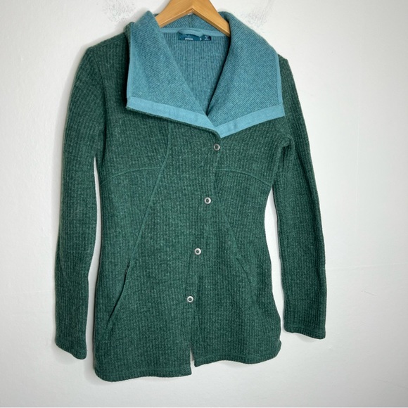Prana Milana jacket- deep teal Sz S Wool Blend - Picture 9 of 10